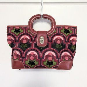 Isabella Fiore Vintage Y2K Beaded Floral Purse Handbag